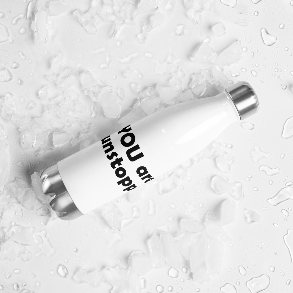 Act4love™ Uplifting Stainless Steel Water Bottle – White - Limited Edition