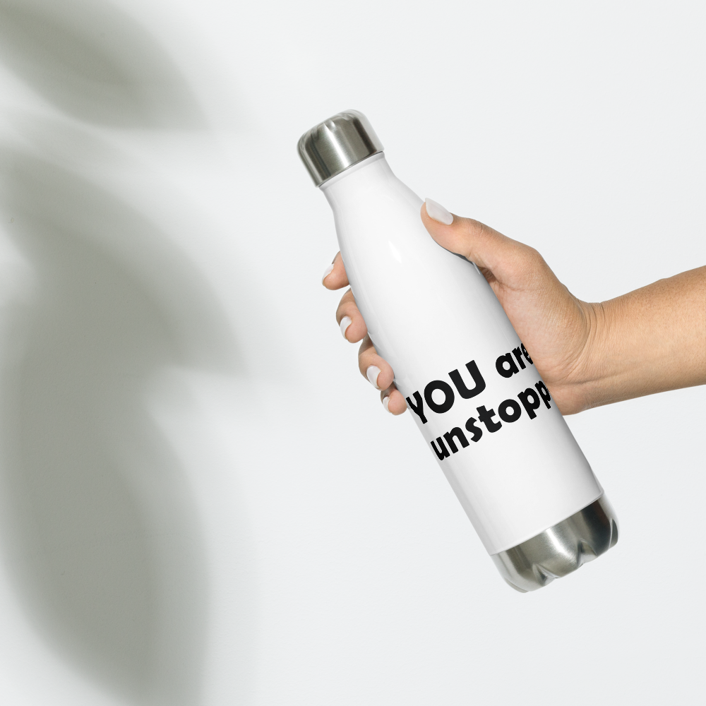 Act4love™ Uplifting Stainless Steel Water Bottle – White - Limited Edition