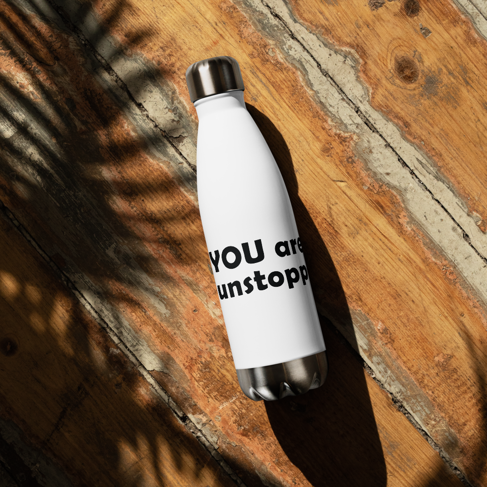 Act4love™ Uplifting Stainless Steel Water Bottle – White - Limited Edition