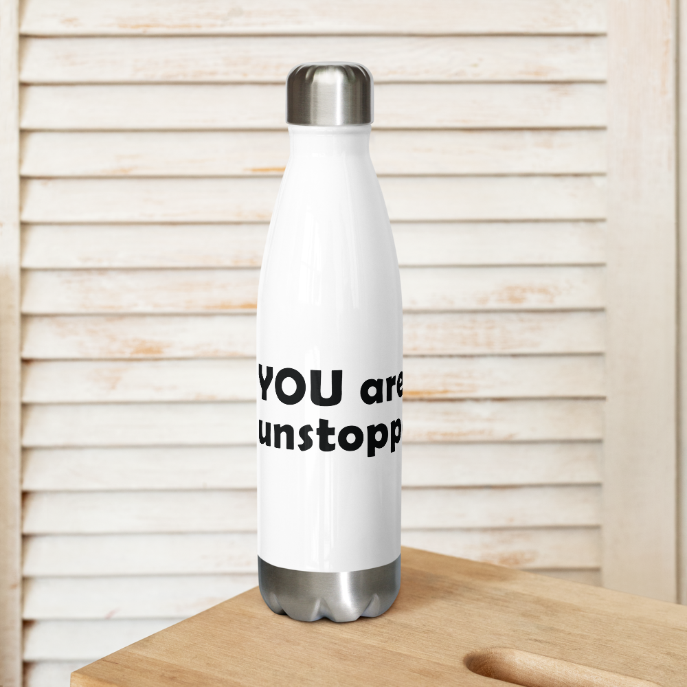 Act4love™ Uplifting Stainless Steel Water Bottle – White - Limited Edition