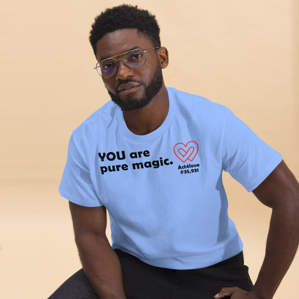 ACT4LOVE™ Uplifting Men Relaxed T-Shirt – Black Text (Limited Edition)