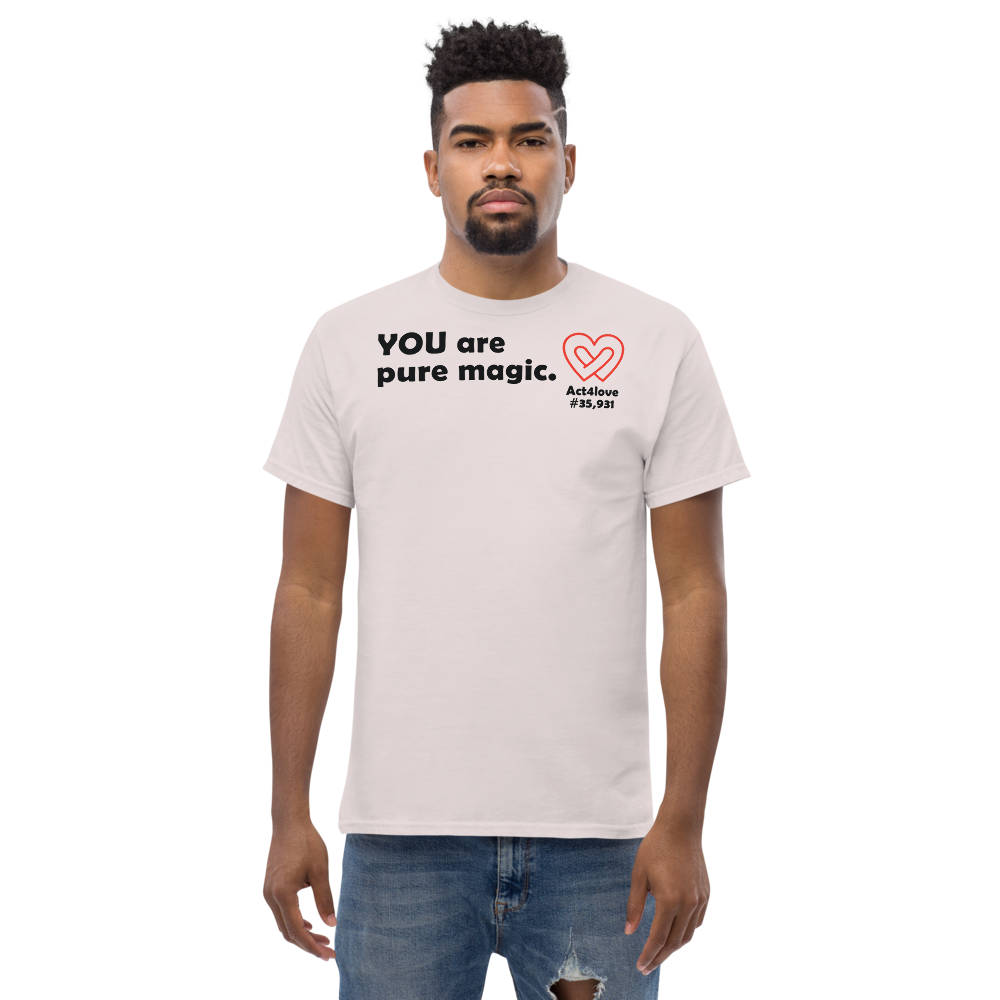 ACT4LOVE™ Uplifting Men Relaxed T-Shirt – Black Text (Limited Edition)