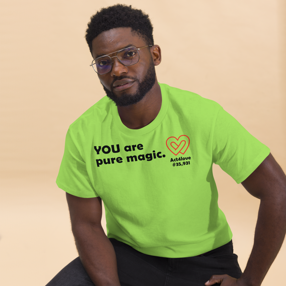 ACT4LOVE™ Uplifting Men Relaxed T-Shirt – Black Text (Limited Edition)