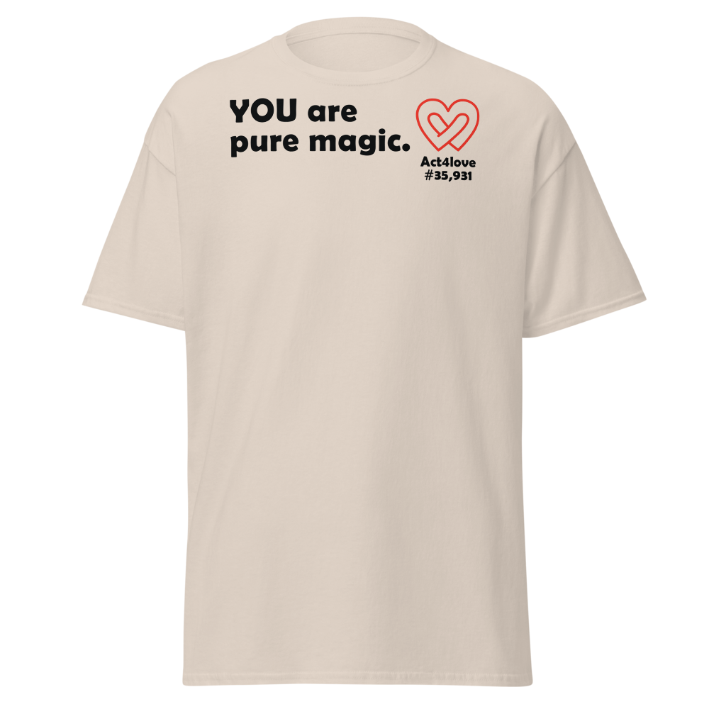 ACT4LOVE™ Uplifting Men Relaxed T-Shirt – Black Text (Limited Edition)