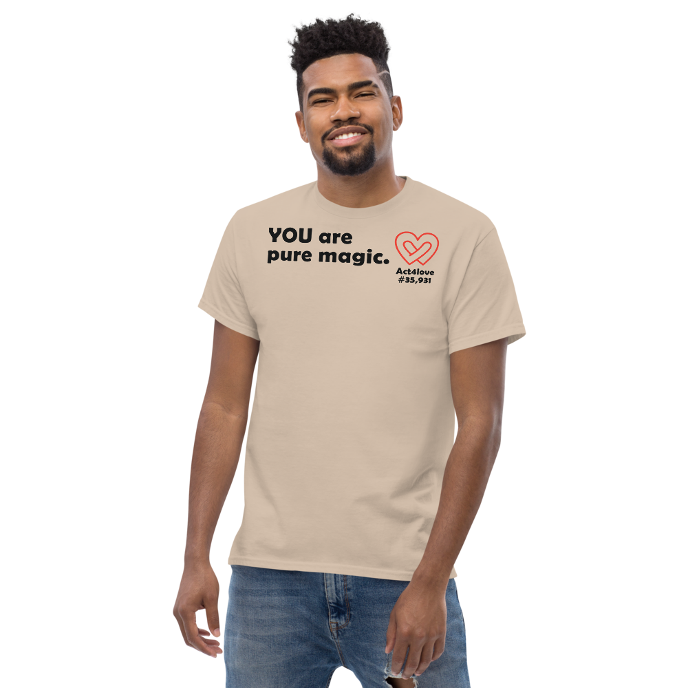 ACT4LOVE™ Uplifting Men Relaxed T-Shirt – Black Text (Limited Edition)