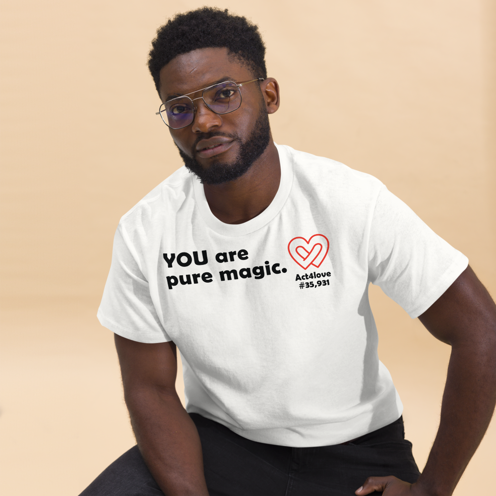 ACT4LOVE™ Uplifting Men Relaxed T-Shirt – Black Text (Limited Edition)