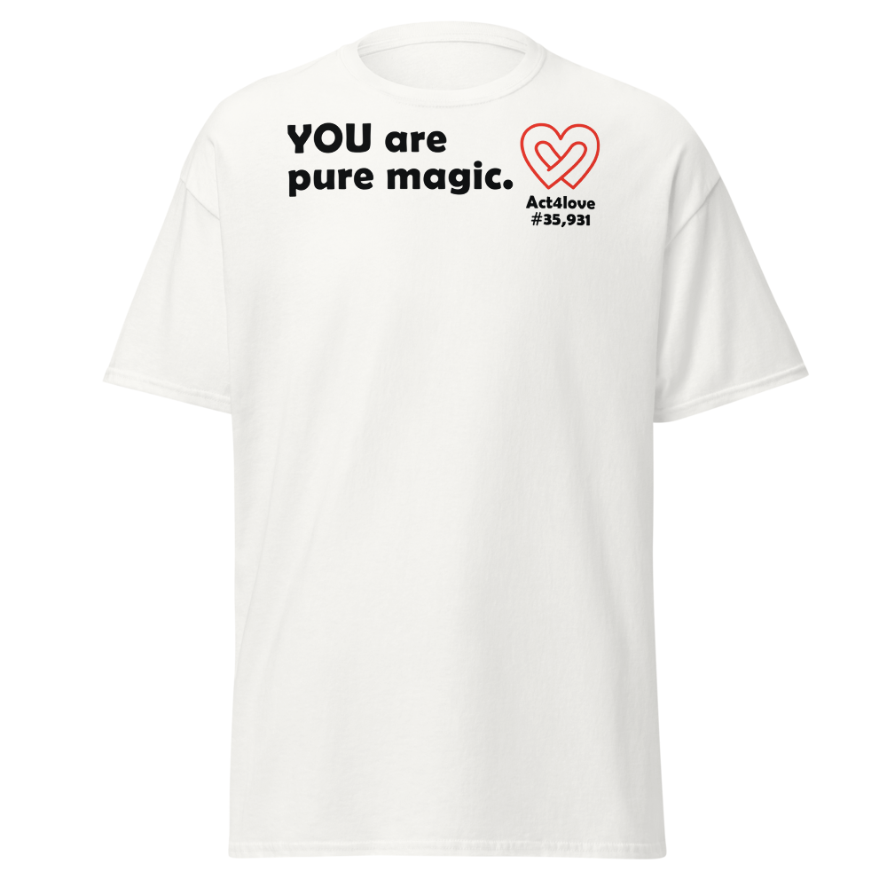 ACT4LOVE™ Uplifting Men Relaxed T-Shirt – Black Text (Limited Edition)