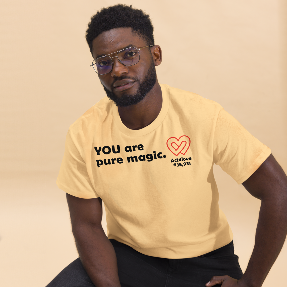 ACT4LOVE™ Uplifting Men Relaxed T-Shirt – Black Text (Limited Edition)