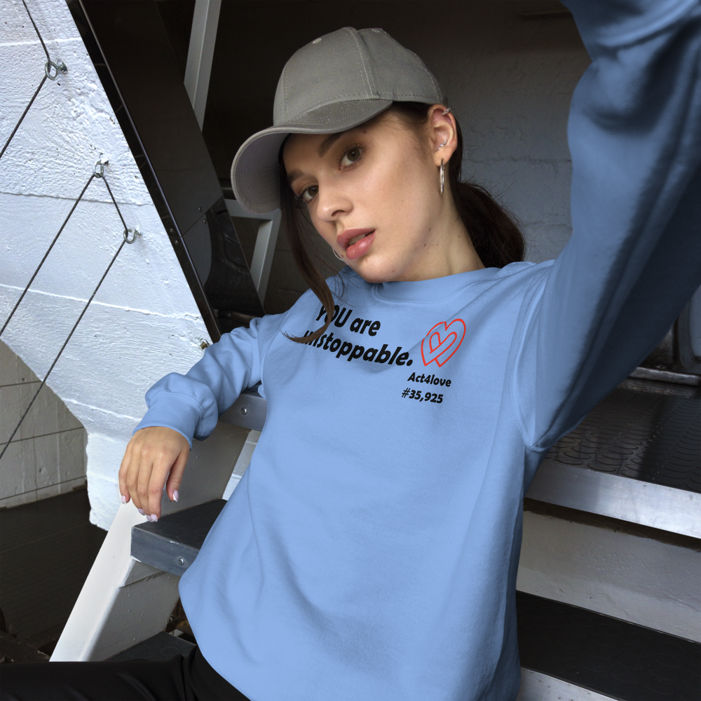 Act4love™ Uplifting Women Sweatshirt – Black Text (Limited Edition)