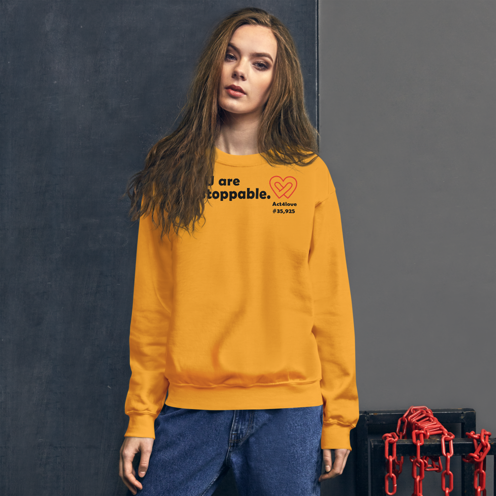 Act4love™ Uplifting Women Sweatshirt – Black Text (Limited Edition)