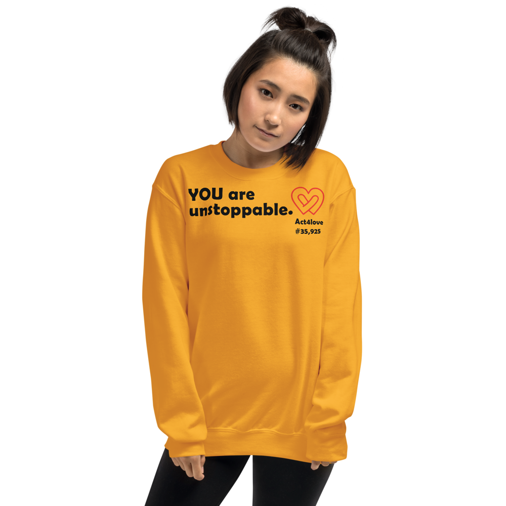 Act4love™ Uplifting Women Sweatshirt – Black Text (Limited Edition)