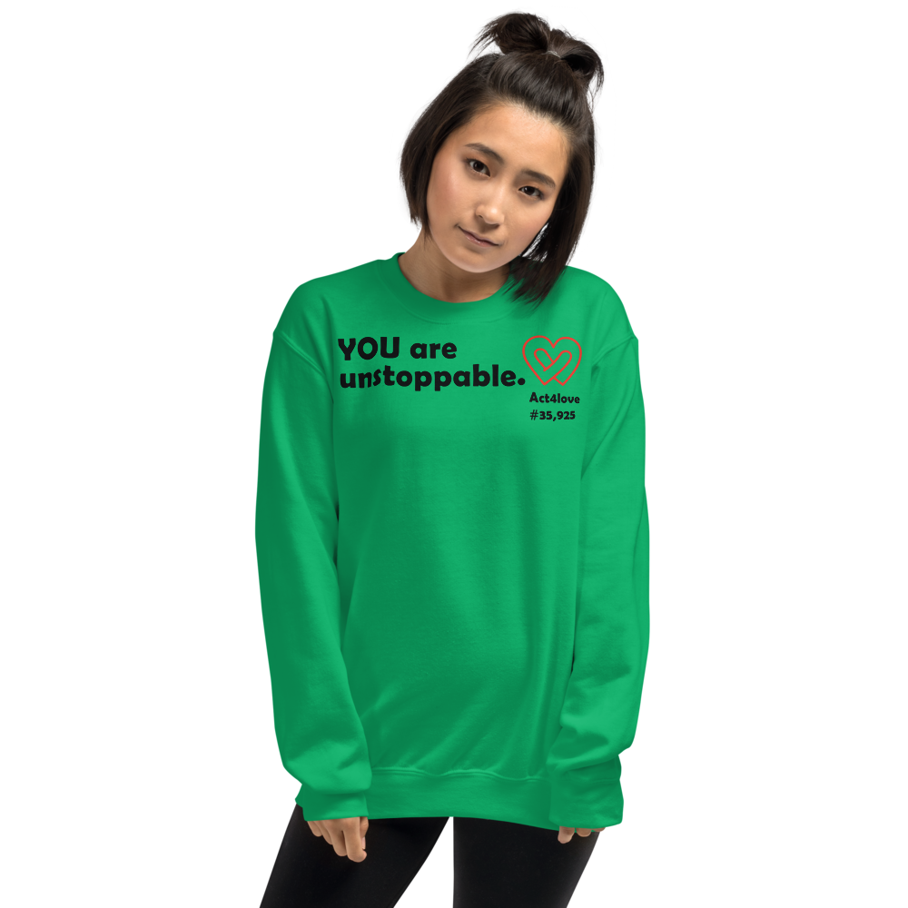 Act4love™ Uplifting Women Sweatshirt – Black Text (Limited Edition)