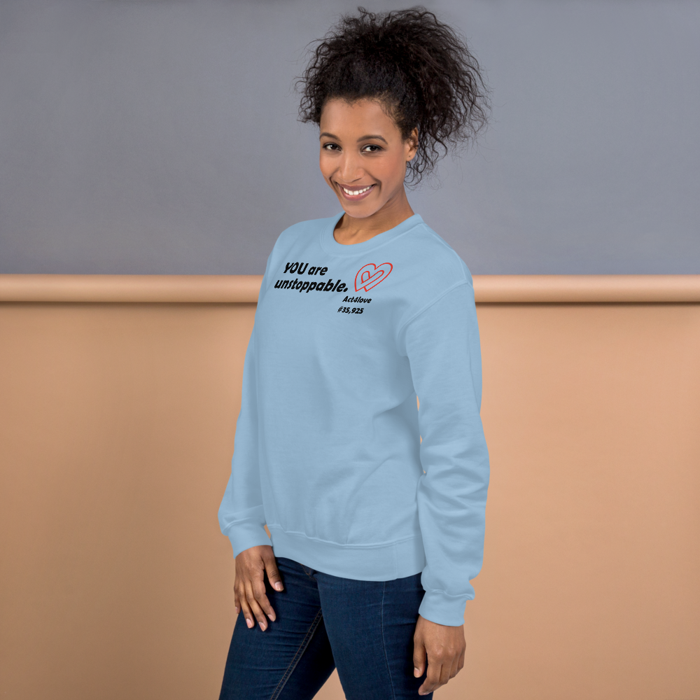 Act4love™ Uplifting Women Sweatshirt – Black Text (Limited Edition)