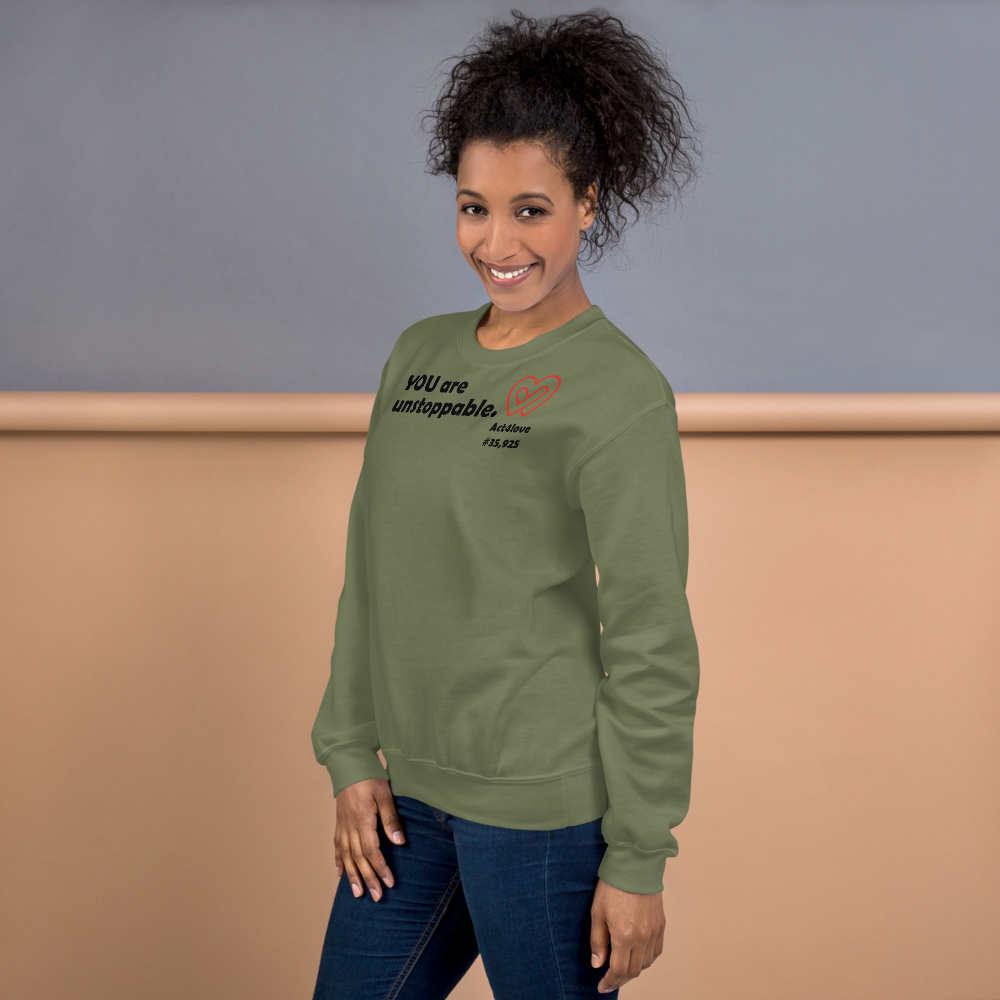 Act4love™ Uplifting Women Sweatshirt – Black Text (Limited Edition)
