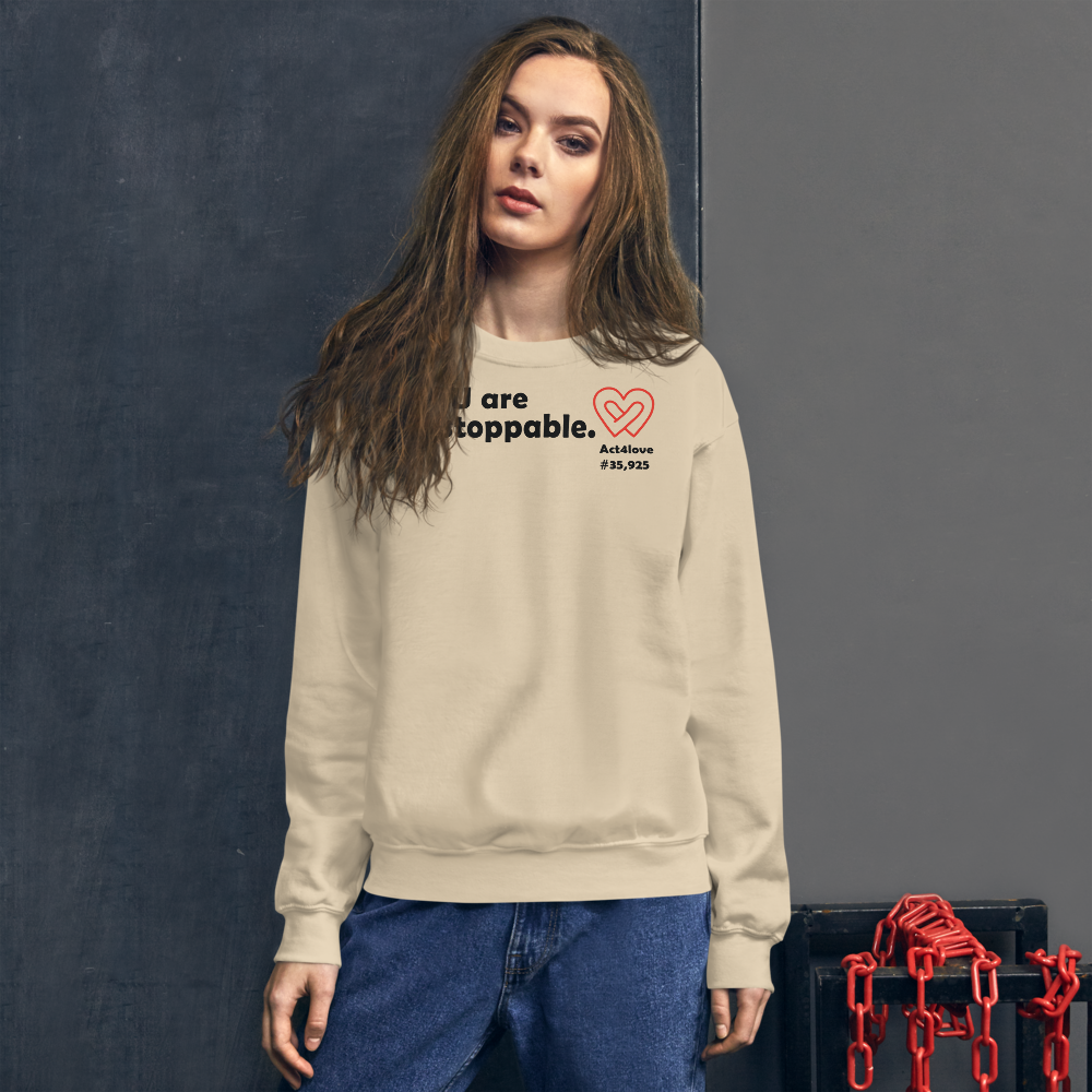 Act4love™ Uplifting Women Sweatshirt – Black Text (Limited Edition)
