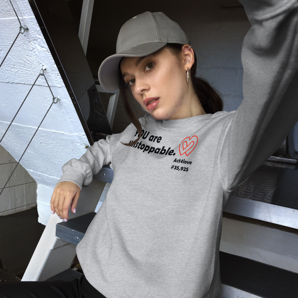 Act4love™ Uplifting Women Sweatshirt – Black Text (Limited Edition)