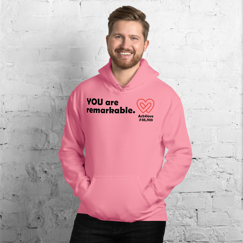 Act4love™ Uplifting Men Hoodie – Black Text (Limited Edition)