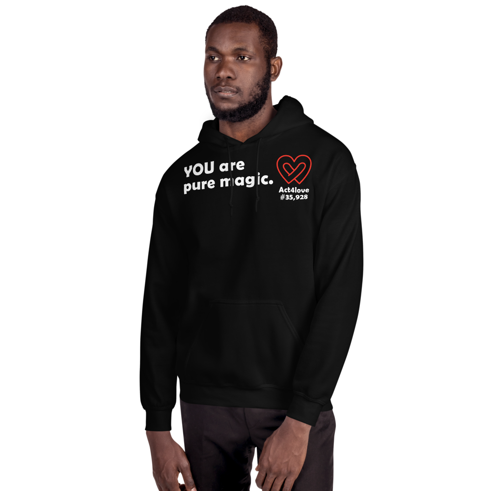 Act4love™ Uplifting Men Hoodie – White Text (Limited Edition)