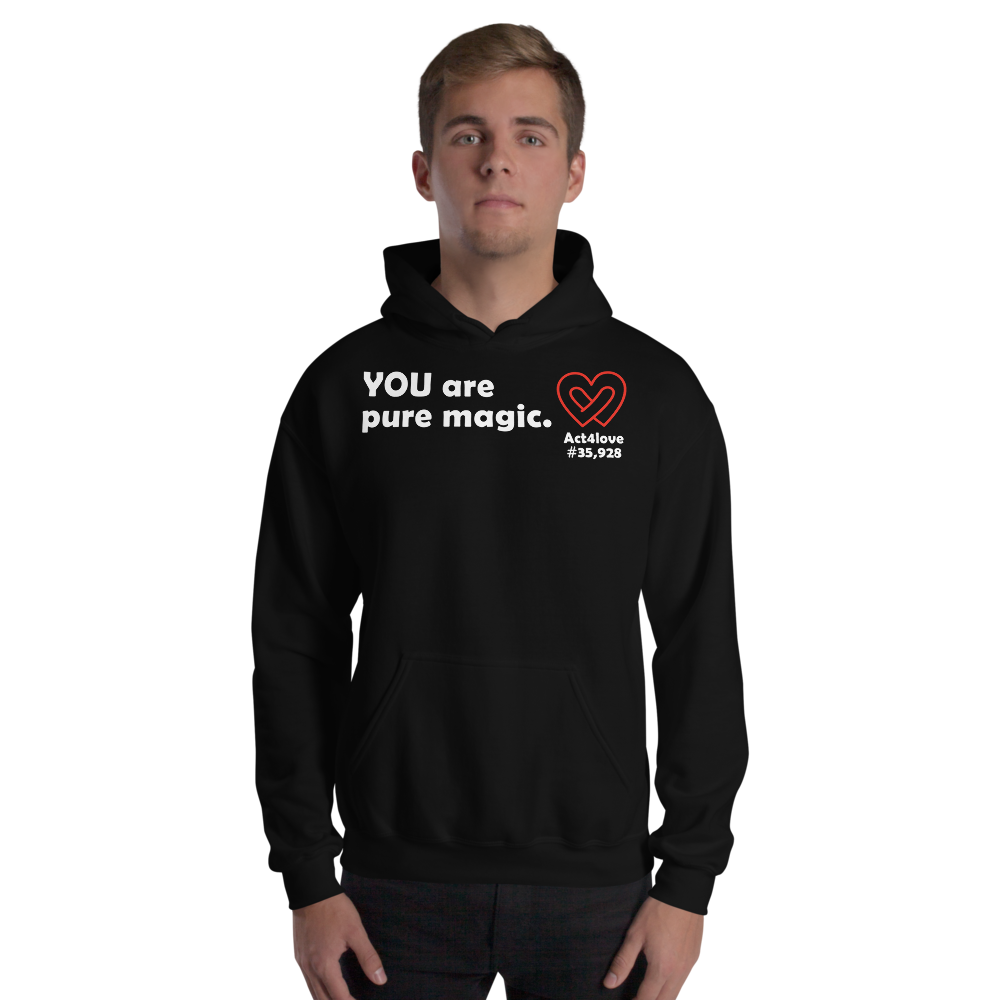 Act4love™ Uplifting Men Hoodie – White Text (Limited Edition)