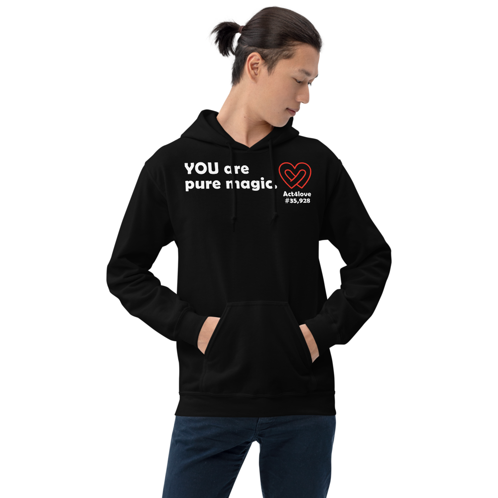 Act4love™ Uplifting Men Hoodie – White Text (Limited Edition)
