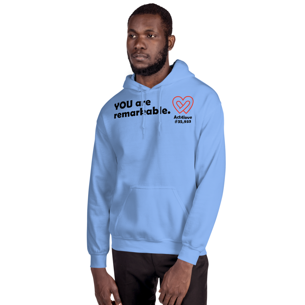 Act4love™ Uplifting Men Hoodie – Black Text (Limited Edition)