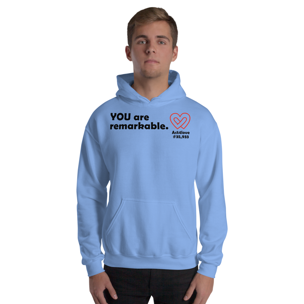 Act4love™ Uplifting Men Hoodie – Black Text (Limited Edition)