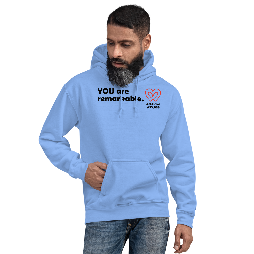 Act4love™ Uplifting Men Hoodie – Black Text (Limited Edition)