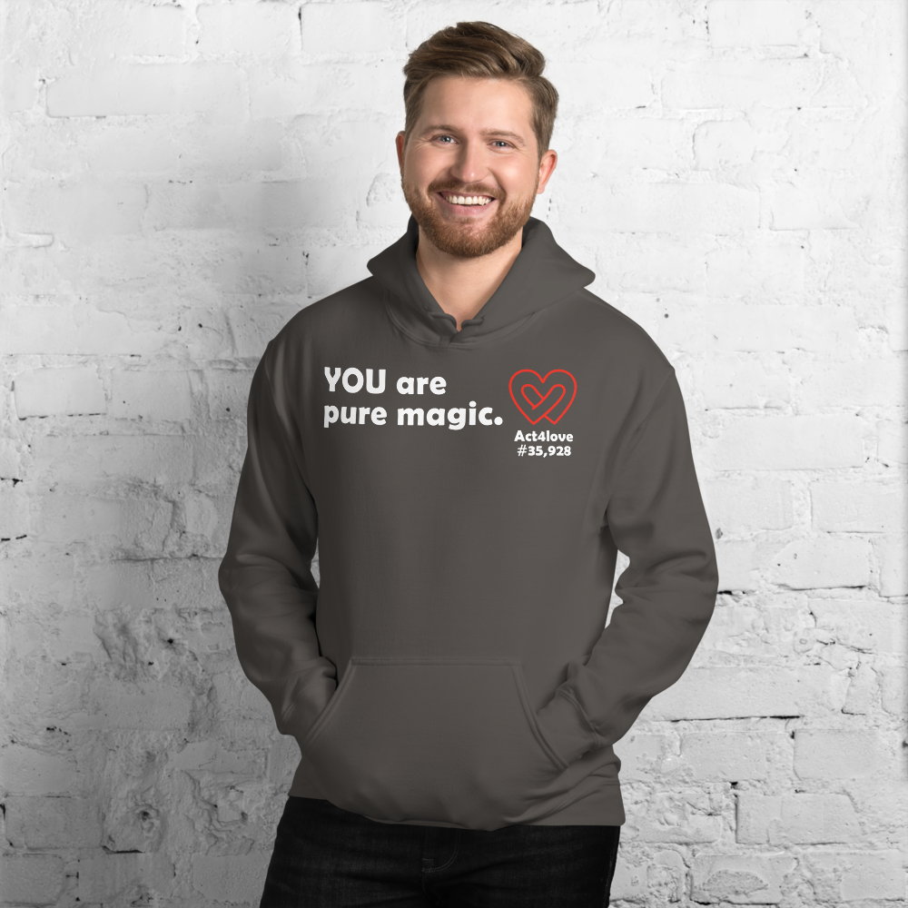 Act4love™ Uplifting Men Hoodie – White Text (Limited Edition)