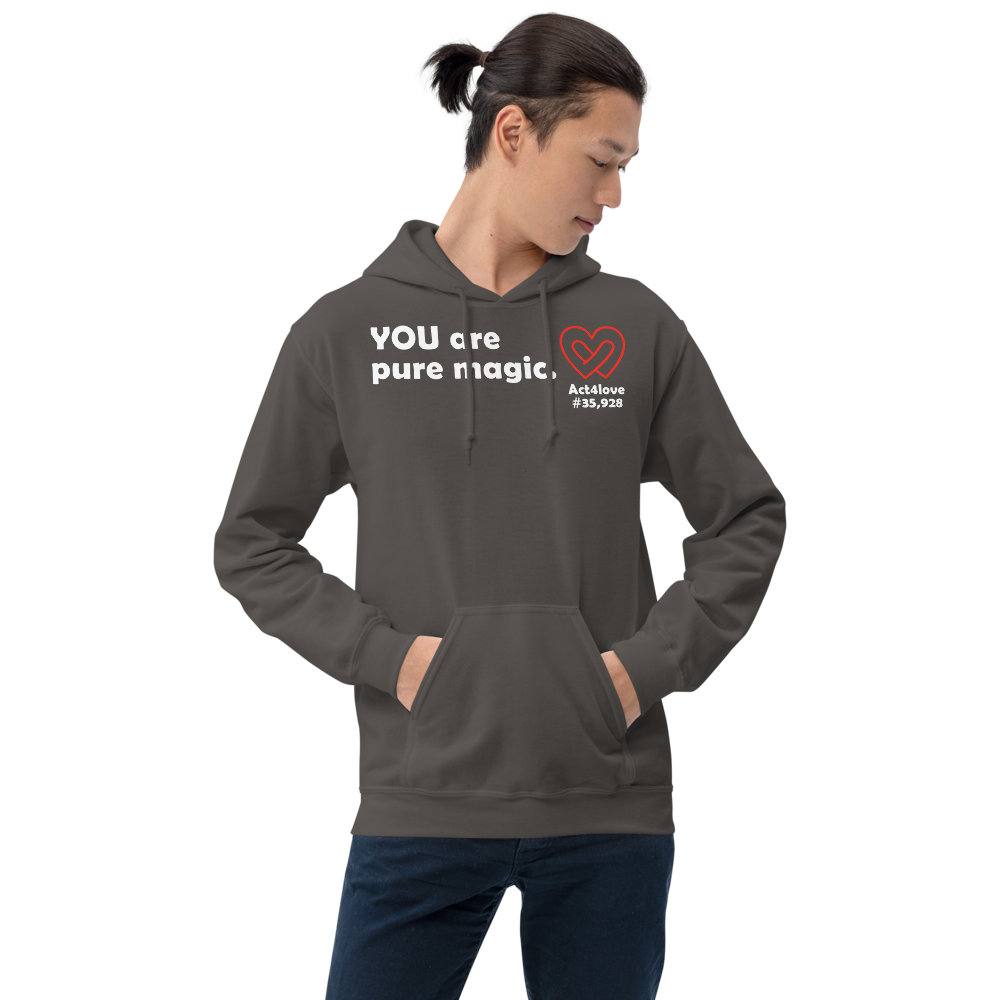 Act4love™ Uplifting Men Hoodie – White Text (Limited Edition)
