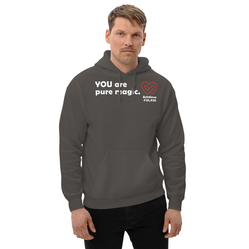 Act4love™ Uplifting Men Hoodie – White Text (Limited Edition)
