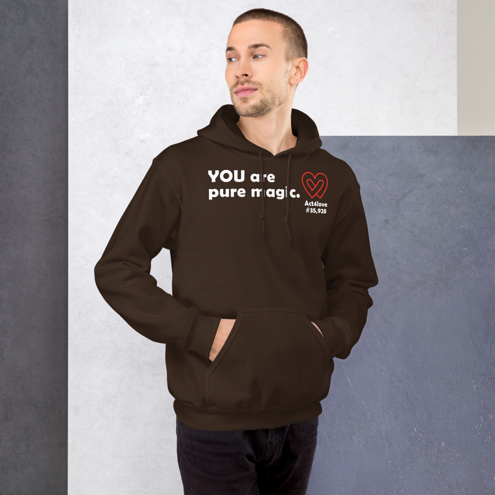 Act4love™ Uplifting Men Hoodie – White Text (Limited Edition)