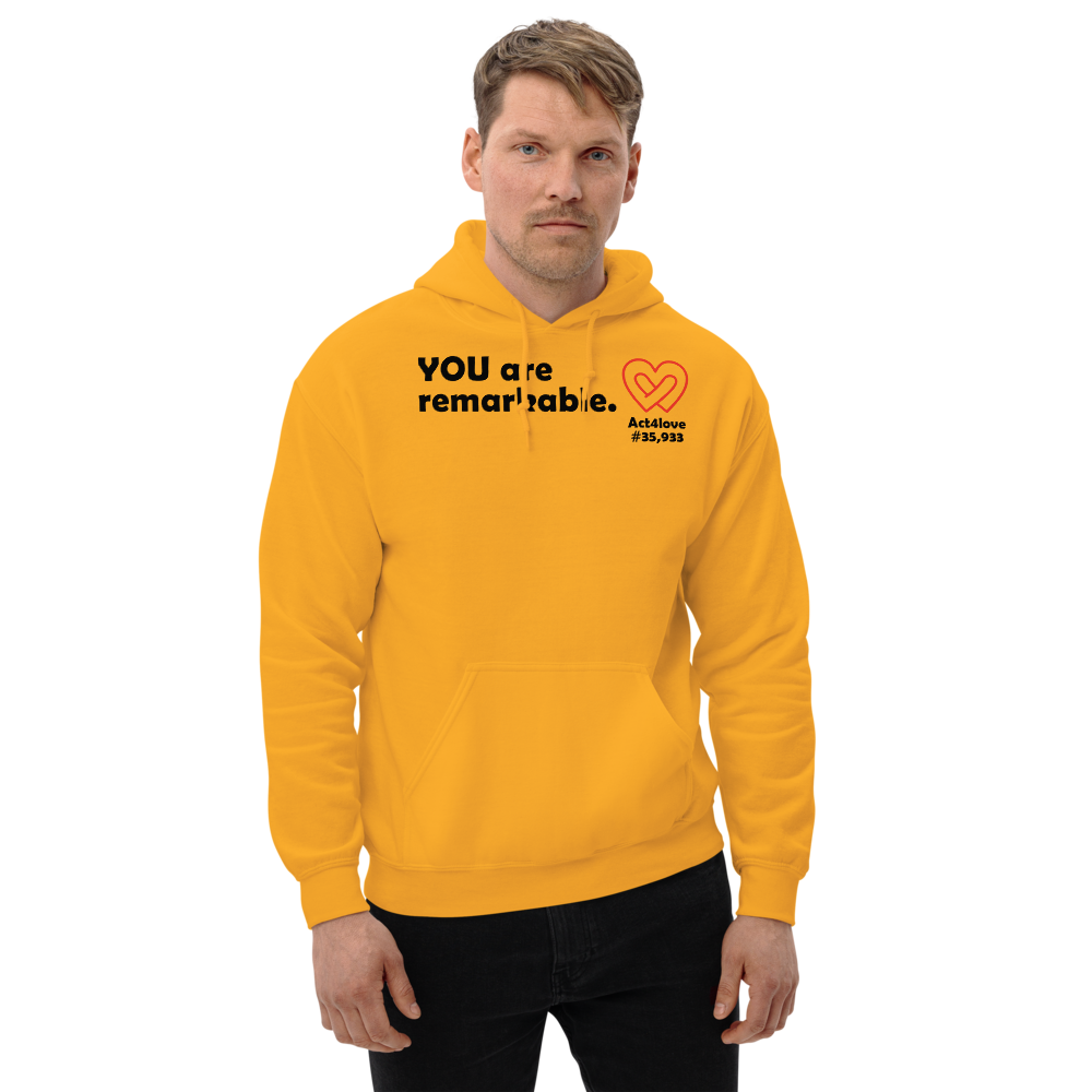 Act4love™ Uplifting Men Hoodie – Black Text (Limited Edition)