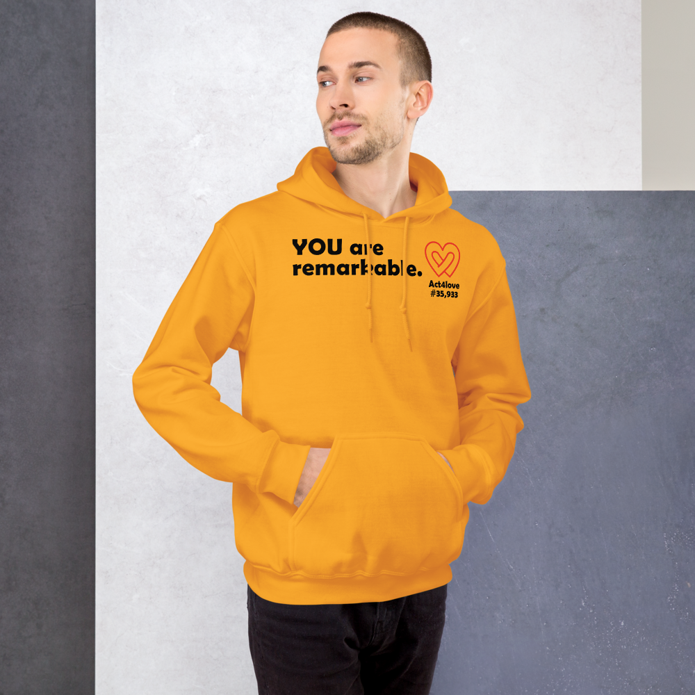 Act4love™ Uplifting Men Hoodie – Black Text (Limited Edition)
