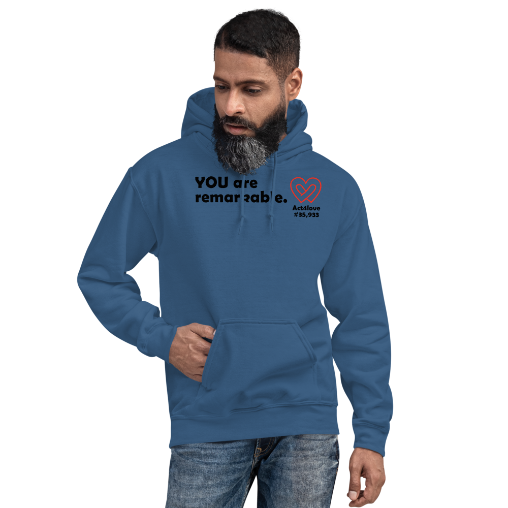 Act4love™ Uplifting Men Hoodie – Black Text (Limited Edition)
