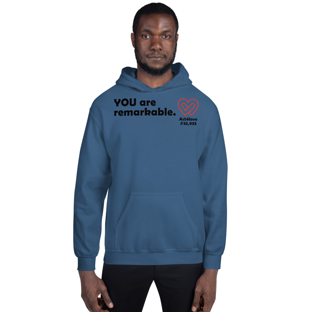 Act4love™ Uplifting Men Hoodie – Black Text (Limited Edition)