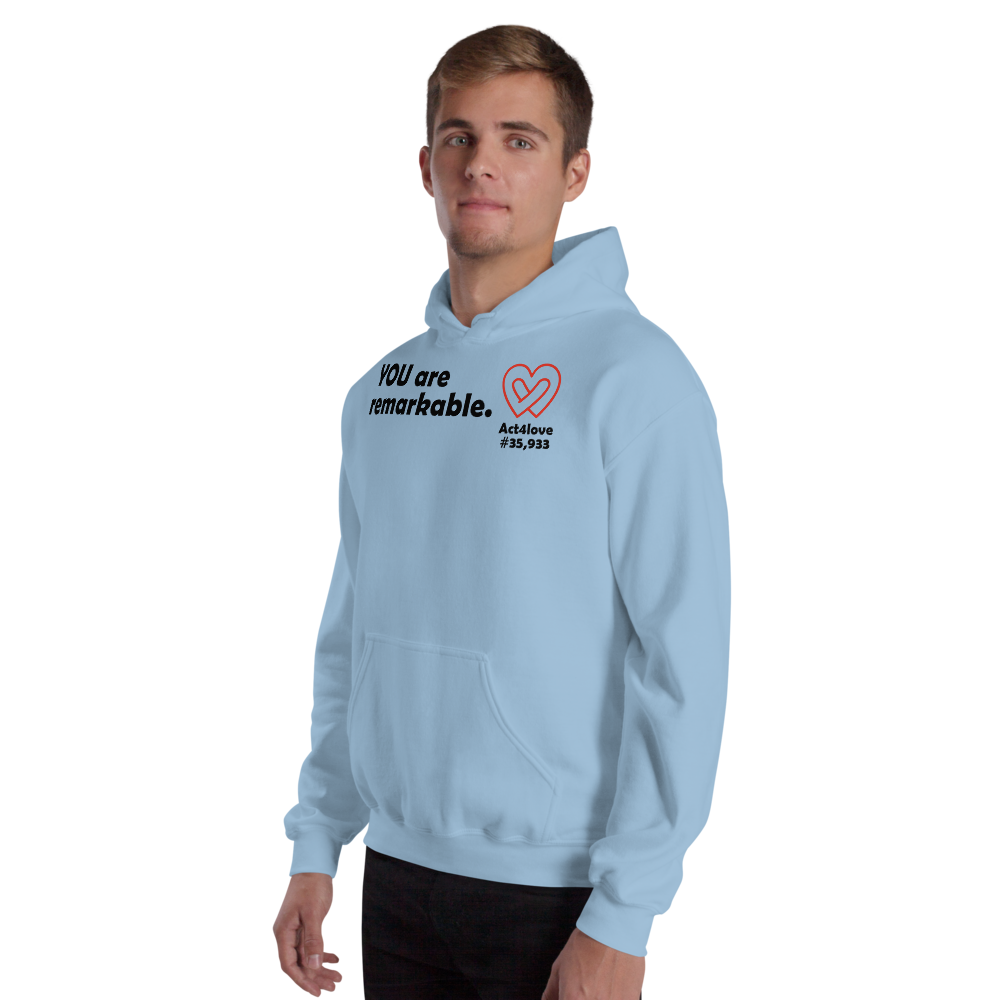 Act4love™ Uplifting Men Hoodie – Black Text (Limited Edition)