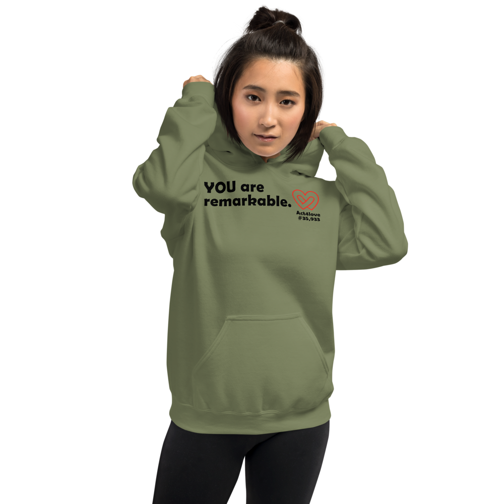 Act4love™ Uplifting Women Hoodie – Black Text (Limited Edition)