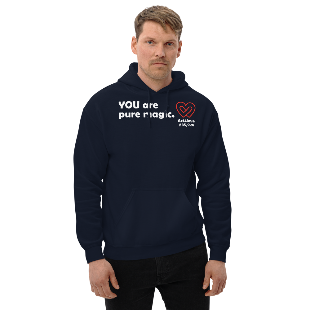 Act4love™ Uplifting Men Hoodie – White Text (Limited Edition)