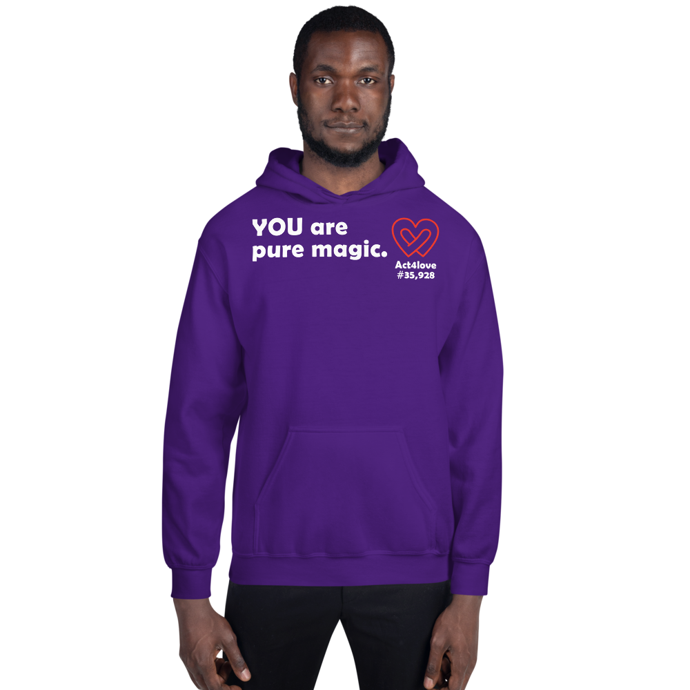 Act4love™ Uplifting Men Hoodie – White Text (Limited Edition)