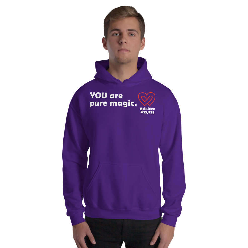 Act4love™ Uplifting Men Hoodie – White Text (Limited Edition)