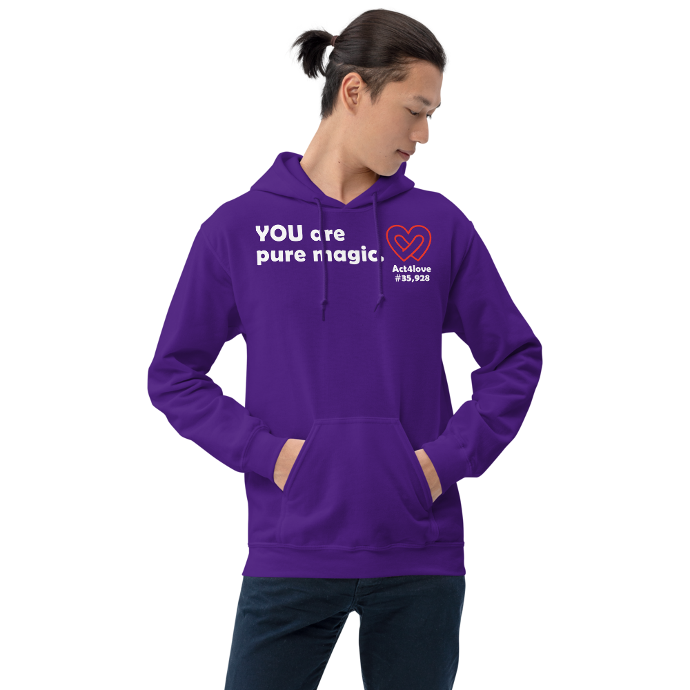 Act4love™ Uplifting Men Hoodie – White Text (Limited Edition)
