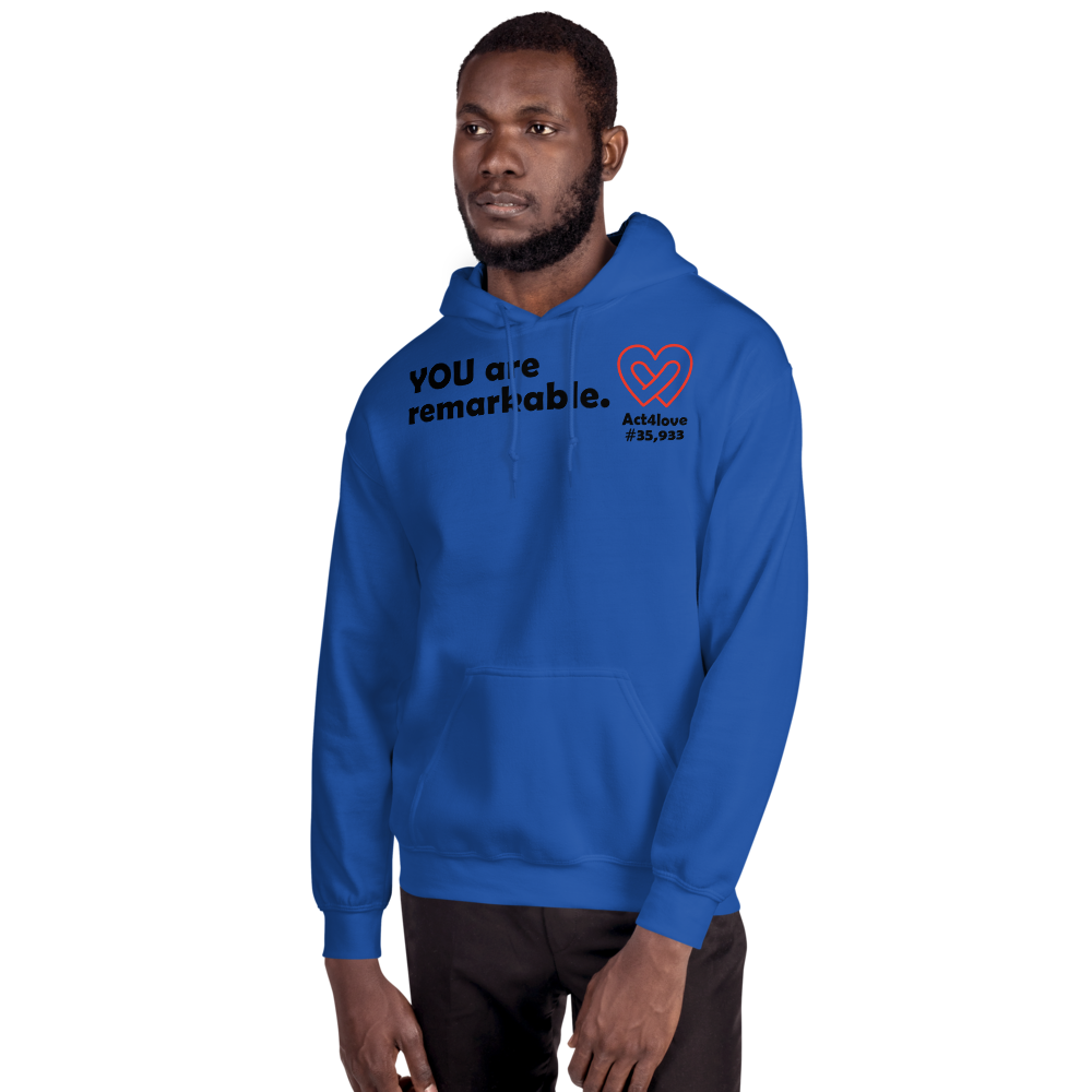 Act4love™ Uplifting Men Hoodie – Black Text (Limited Edition)