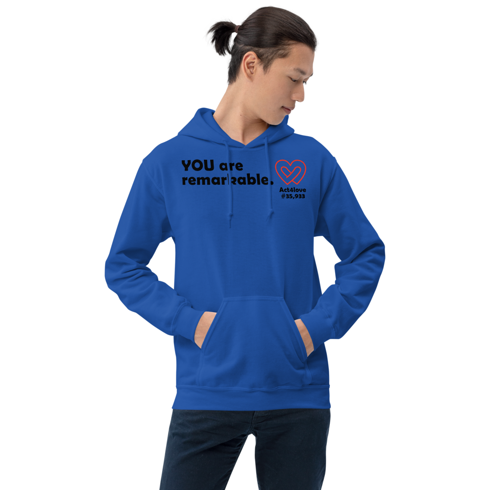 Act4love™ Uplifting Men Hoodie – Black Text (Limited Edition)