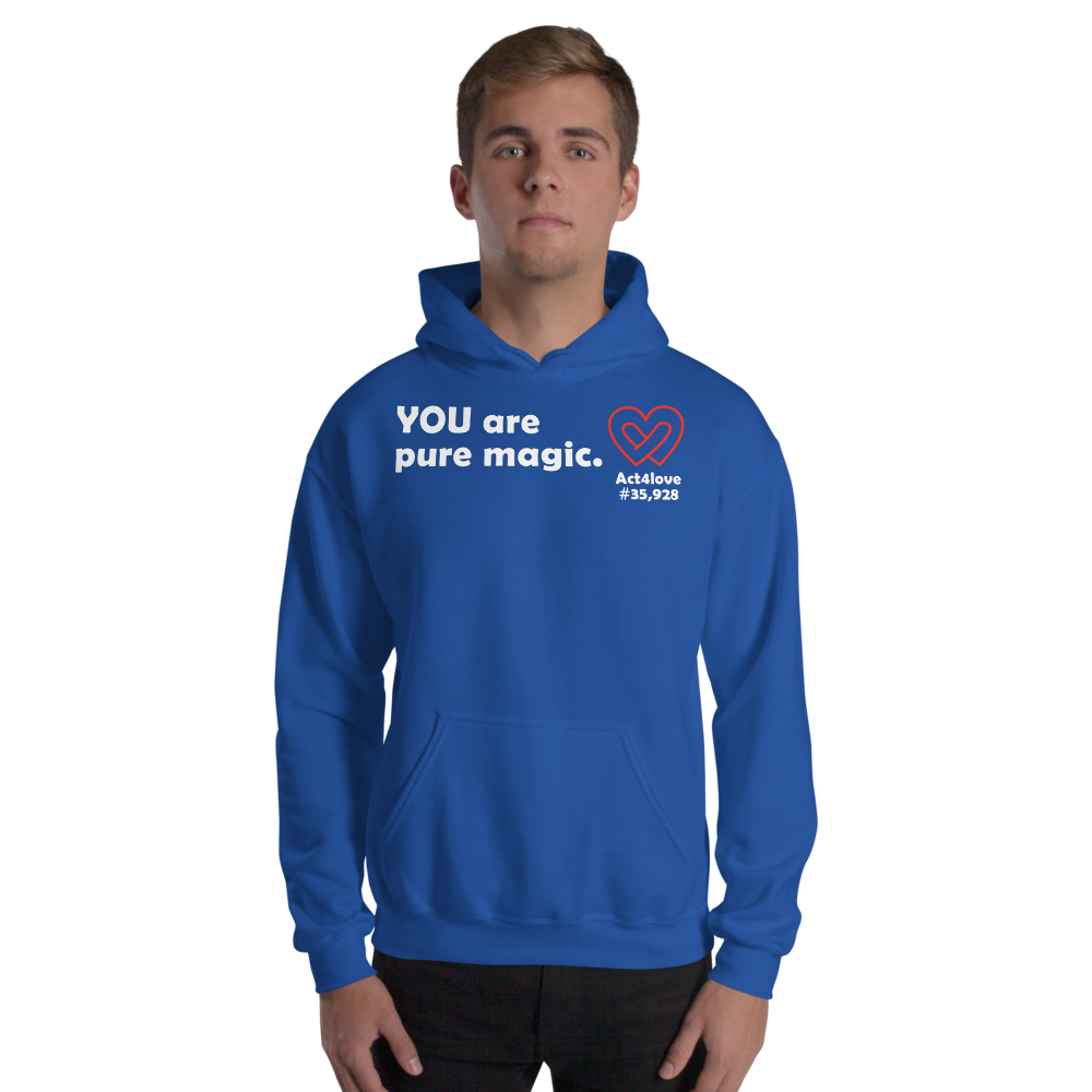 Act4love™ Uplifting Men Hoodie – White Text (Limited Edition)
