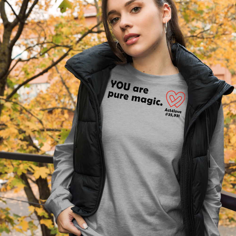 Act4love™ Uplifting Women Long Sleeve Tee – Black Text (Limited Edition)