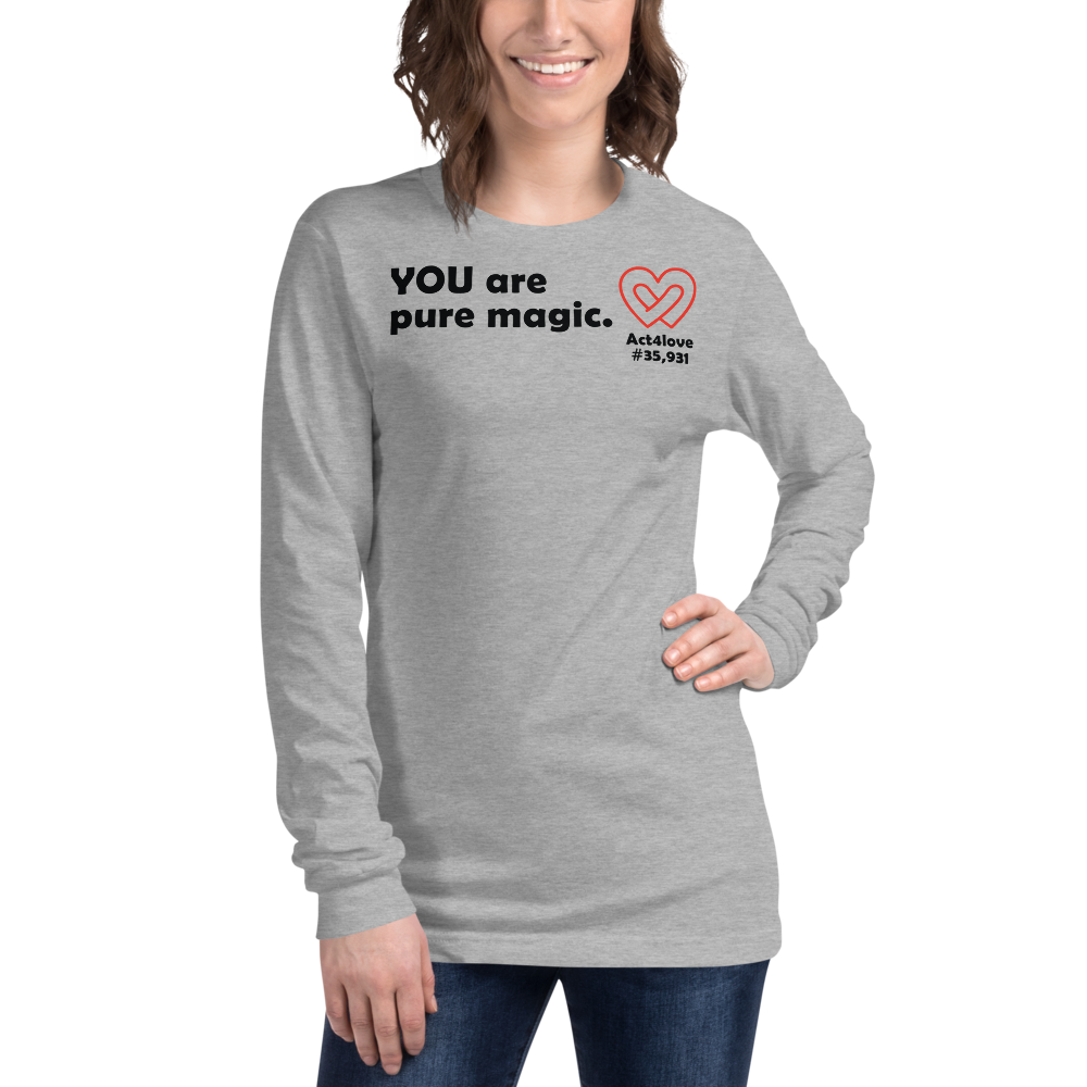 Act4love™ Uplifting Women Long Sleeve Tee – Black Text (Limited Edition)