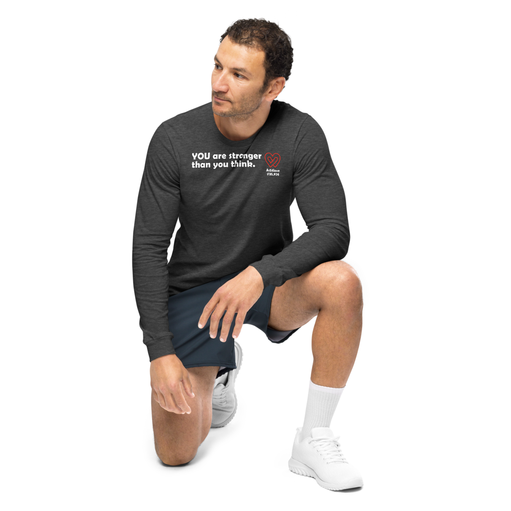 Act4love™ Uplifting Men Long Sleeve Tee – White Text (Limited Edition)