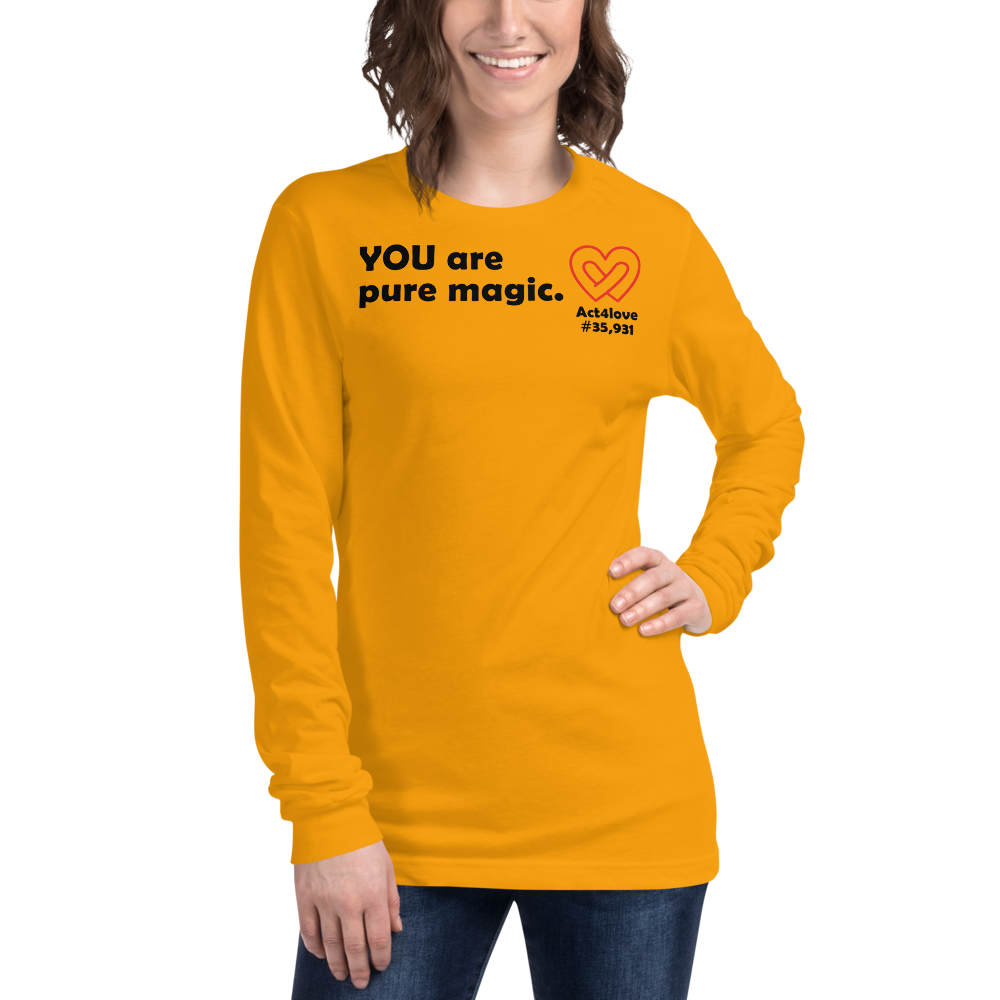 Act4love™ Uplifting Women Long Sleeve Tee – Black Text (Limited Edition)