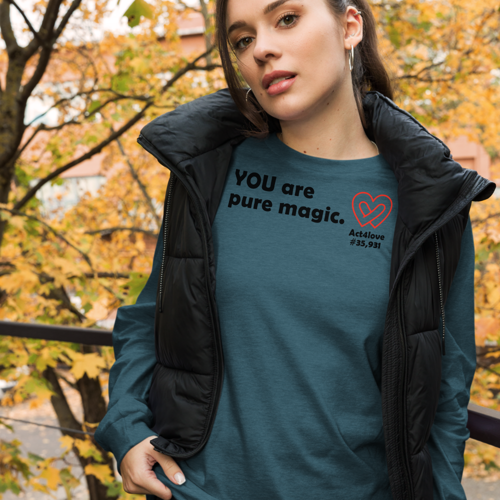 Act4love™ Uplifting Women Long Sleeve Tee – Black Text (Limited Edition)