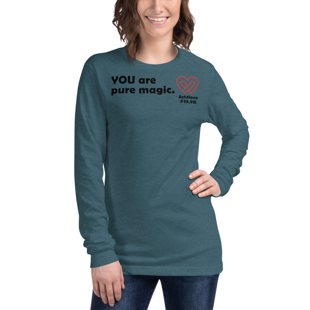 Act4love™ Uplifting Women Long Sleeve Tee – Black Text (Limited Edition)